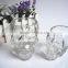 clear unique skull shaped ornament glass candle container