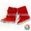 kids black tassel leather boots vintage white sole