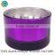 glass candle stick holder Flared Tealight Glass Cup Purple Glass