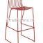 garden wire high chair, Linear Counter Chair, steel wire bar stool