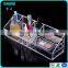Two tiers acrylic cosmetic display with drawers to holder cosmetic brush,nail