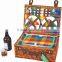 white handle cutlery handheld vintage fruit crate basket