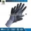 Blue latex cotton string knitted glove