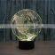 3D lamp LED Night light colorful atmosphere lamp With USB Cable