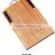 Natural rubber wood cheese board with knife