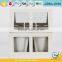 Set of 4 Unique Galvanized Iron Powder Coating Cheap Flower Little Plant Pots Small Garden Planters