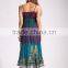 women's rayon printed spaghetti strap hawaii style maxi dress