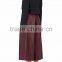 Customized Lady's Apparel Fashion Elastic Waistband Burgandy Faux-leather Culottes(DQM017P)