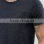 Wholesale 2016 Guangzhou High Quality Custom Short Sleeve O-Neck Dark Grey Mens 100% Cotton Casual Blank T-Shirt