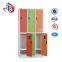 Customized colorful dressing room 6 door steel wardrobe staff lockers