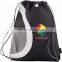 Ecosmart Arches recycled cinch backpack. Features a main compartment with a cinch top and comes with your logo.