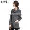 Fashion winter sweater women grey rollneck long knit cashmere pullover