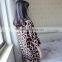 Chiffon breathable printed leopard black Sleep Shirt women pajamas