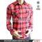 Elegant style Single-brushed Big-plaids Black&White leisure round hem Flannel shirt for men