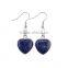 Lapis Lazuli Turquoise Amethyst Natural Stone Heart Drop Earrings