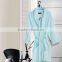 Kimono Collar Velvet White Egyptian Terry Cotton Bathrobe