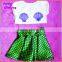 Children Clothing Set White Shirt and Green Mermaid Skirt