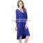 High quality designer denim elegant plus size 2015 newest dress