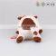 Baby pillow plush cow, pink pig infant pillow, cotton pillow little dog