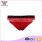 Red flower printed anti-bacterial thigt thin women sexy modal underwear