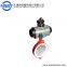 pneumatic control wafer type ptfe seal butterfly valve with rubber seat
