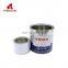 Round tin can for chicken esence seasoning fodd box with pvc window promotion