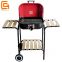 Trolley Design Wooden Side Table Barbeque Square Outdoor Burger Charcoal Bbq Grill