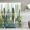New Custom Printed Shower Curtains For Bathroom ,Cactus Pattern Polyester Shower Curtain