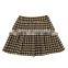 C1025/Custom spring new high quality kids clothing girl's casual plaid pleated preppy style skirt