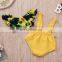 Sunflower Baby Girl Clothing Set Newborn Toddler Summer tops & shorts 2PCS Outfit for 3-18M