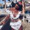 Sexy Swimwear Female V-neck Ruffled Mesh Swimsuit Beach Bathing Suit Women Swimsuit Bathers Swimwear Female Brazilian Biquinis