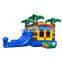 Rainbow Jungle Bouncer Castle Inflatable Kids Bounce House With Water Slide