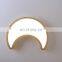 Solid wood half moon shelf shape lamp for ceiling LED personalized creative bedroom balcony corridor