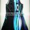 Blue and black custom OEM sublimation sports netball dress