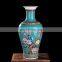 Antique peacock table top ceramic flower vase for home decor
