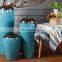 European style blue big floor art ceramic vase decoration vase from China
