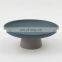 home decor accessories round shape pure color grey modern nordic decorative fruit plate with stand
