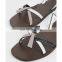 2020 ladies handmade latest design for front knot tie beautiful color back elastic band flat sandals shoes