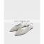 Ladies high fashionable flats cheap price high quality asymmetric with back elastic flat sandals shoes