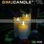Resin flameless candle LED with moving wick with timer and remote, UE and USA patent