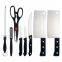 yangjiang factory 8pcs knife set with chopper pp cutting board scissors