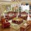 Wooden Luxury Living Room French Style Classic Sofas Royal Victorian Furniture Leather Sofa Set