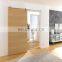 white oak wood bathroom partition wall single panel sliding door