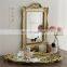 Mirror Tray Table Perfume Vanity Home Decor Round Jewelry Luxury Gold Acrylic Serving Decorative Retro Antique Mirror Glass Tray