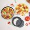New York Round Hard Coating Deep Nonstick Oval Mold Carbon Steel Perforated Pizza Pan