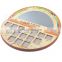 New design round shape flip top empty palette with OEM printing best for eyeshadow and blush