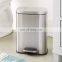 Amazon Hot Sales Kitchen Stainless Steel Dustbin 50 Liter 13 Gallon Trash Cans with Lid