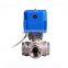 CWX 15N Series DN20 3/4 inch 3 Way L Port 12V DC CR2 2 Wire Auto Return Stainless Steel Electric Water Flow Control Valve
