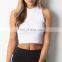 Sleeve less sexy gym cropped top for lades