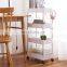 Multipurpose Utility Cart Organizer Trolley With Easy-glide Wheel Durable Steel Frame Narrow Storage Cart